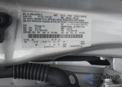 2014 Ford Focus Se из США, поврежденный, VIN 1FADP3F24EL421772